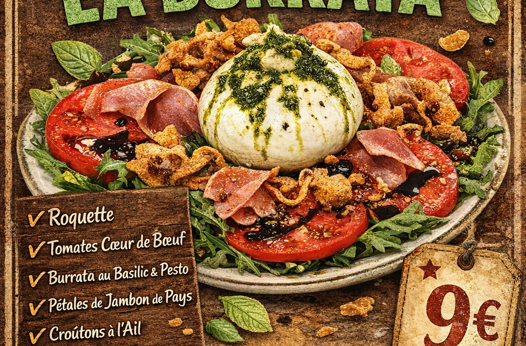 Nouvelle salade à découvrir ! LA BURRATA !